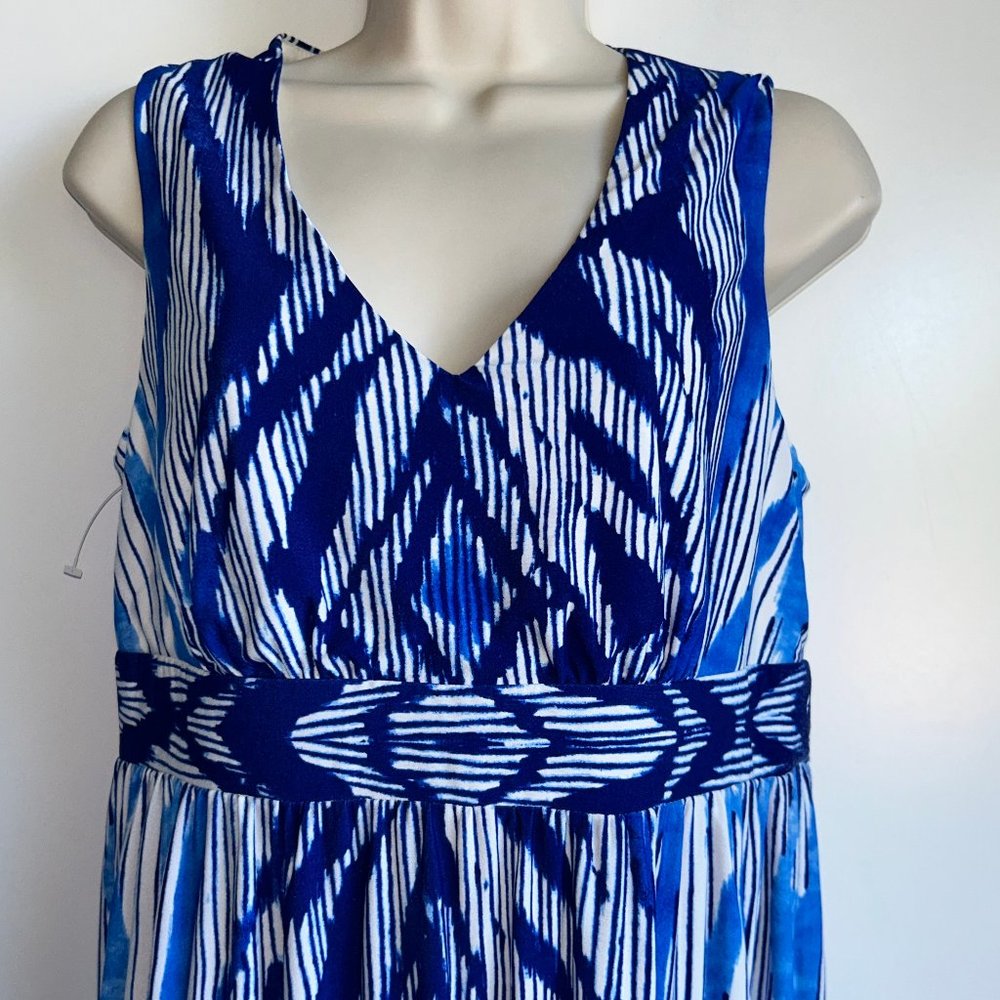 CHICO'S Sleeveless Maxi Dress Size 1 =US Size 8 Blue - Picture 2 of 7